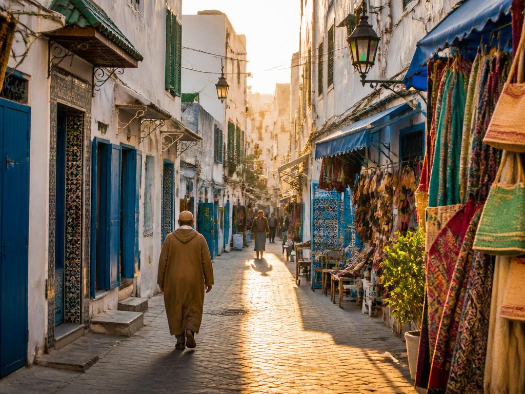Ruelle étroite dans la médina de Tanger